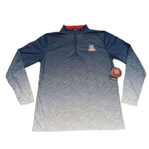 NEW Arizona Wildcats UA Colosseum Athletics Navy Blue LS 1/4 Zip Shirt‎ Mens L